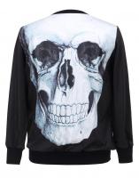 Gothique Monochrome Skull Sweatshirt