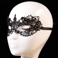 Masque de bal vnitien en dentelle noire lgant gothique