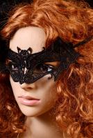 Black lace venitien mask bat masquerade elegant gothic