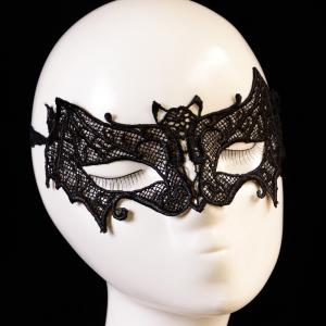 Masque de bal vnitien chauve-souris en dentelle noire masquerade
