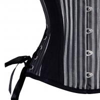 Serre-taille corset ray noir et blanc lgant gothique