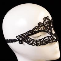 Black lace mask masquerade berenice elegant gothic venitien