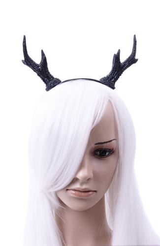 Black Deer Antlers headband, elegant gothic headpiece