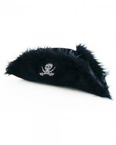 Black adult Tricorn with pirate logo