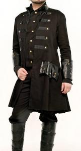 Troubador black and cream steampunk pirate Jacket
