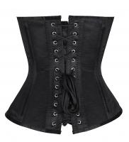 Black steel bones elegant aristocrat Steampunk corset 143