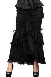 Multi-wear Packet hip long ruffle skirt gothic vampire victorian romantic