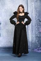 Black top embroidered lace shoulder pieces royal vampire baroque gothic