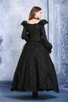 Black top embroidered lace shoulder pieces royal vampire baroque gothic