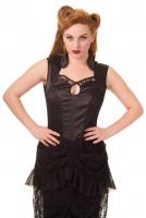 Robe noire Nevermind en avec dentelle gothique burlesque banned
