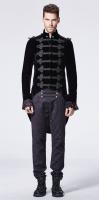 Jacket military typical man velour black with buttons Punk Rave