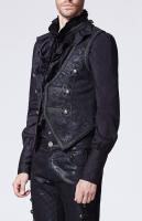 Black jacket man baroque motives, embroidery and silvered buttons Gothic aristocrat P