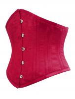 Serre taille corset satin vin rouge pointu authentique mtal lgant gothique