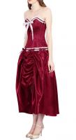 Robe corset satin bordeau rouge vin lgant burlesque vintage pinup
