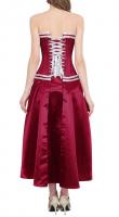Robe corset satin bordeau rouge vin lgant burlesque vintage pinup