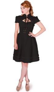 Banned Rise Of Dawn Black dress with straps and bolero effect
