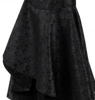 Long black brocade corset dress, elegant evening dress, gothic