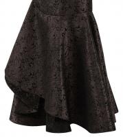 Longue jupe brocart marron steampunk lgante avec volants