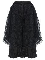 Black satin and floral pattern tulle skirt elegant gothic burlesque