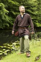 Brown tunic heavy cotton shirt Medieval viking GN