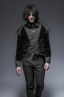 Longue veste velours noir queue de pie homme vampire gothique lgant Punk Rave