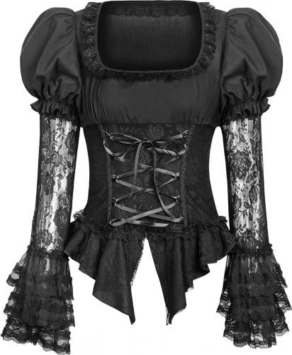 Gothic lolita top with removable sleeves, gothic elegant aristocrat, Punk Rave