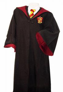Costume wizard black cape and tie, gryffondor