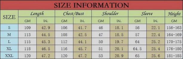 Costume wizard black cape and tie, Slytherin Size Chart