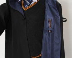 Costume noir sorcier cape et cravate, Serdaigle