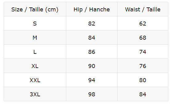 Guide de Taille - VETJUP237