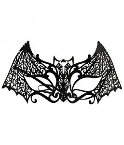 Venetian Sophisticated black bat Mask, fine ironwork, costume ball
