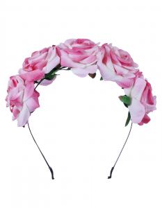 Pink roses Headband, cute romantic flowery