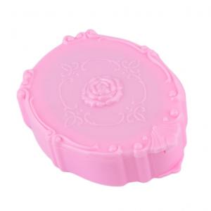 Princess pink rose lenses case box