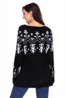 Pull d\'hivers tricot noir avec poches, Nol cocooning