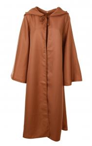 Brown Jedi cape with large hood, halloween cosplay costume