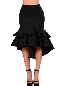 Black Mermaid skirt with frilly, retro chic Gothic
