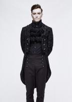 Veste homme en brocart noir  motifs baroques, lgant aristocrate gothique