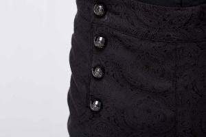 Pantalon noir, boutons sur les cts, vintage lgant aristocrate gothique, Devil Fashion