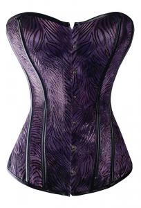 Purple fake fur corset