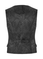 Black brocarde jacket, buttons and decorative pockets, elegant aristocrat, Punk Rave