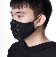 Masque en tissu noir avec laage dcoratif, mode