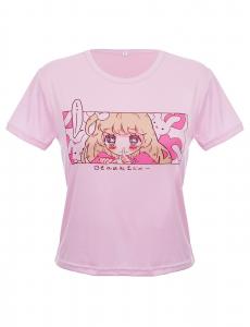 Secret rabbits girl Pink tshirt, usagi-chan\'s secret, cute kawaii manga babygirl
