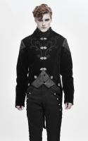 Veste en velours noir avec broderies lgantes et motif noir vintage gothique aristocrate