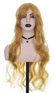 Blonde yellow long wavy Wig 80cm, Cosplay