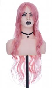 Pink long wavy Wig 80cm, Cosplay