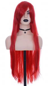 Red long straight wig 80cm, Cosplay