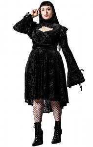Robe noire  motif velours lgant goth Goetia KILLSTAR