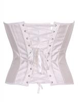 White satin overbust corset, sexy elegant, valentine\'s day wedding