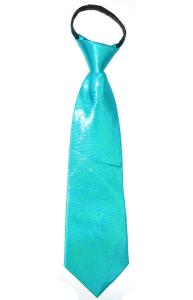 Cravate courte bleue turquoise