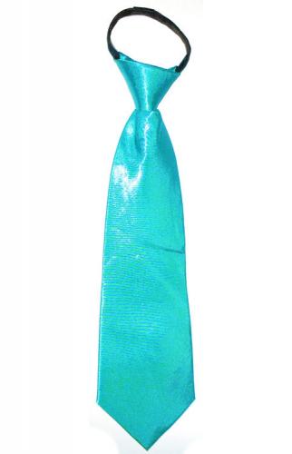 Cravate courte bleue turquoise